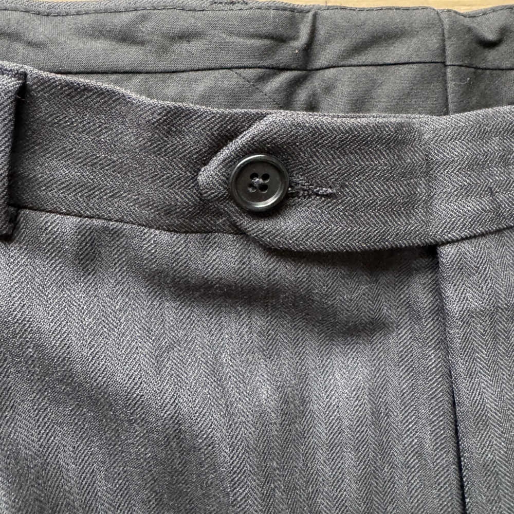 Brooks Brothers 346 – Wool Trousers – Men’s 35×31 – Charcoal Herringbone